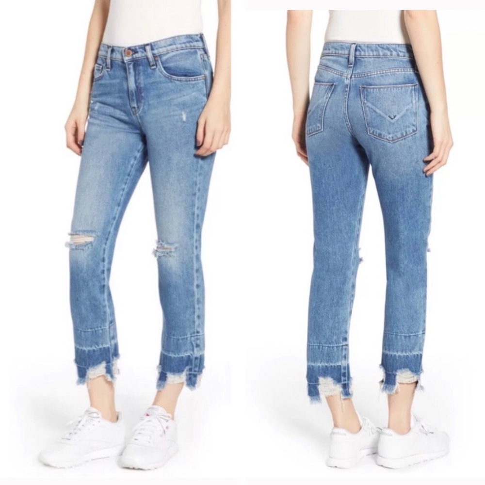 Hudson Jeans Jessi Boyfriend Ripped Cropped Denim